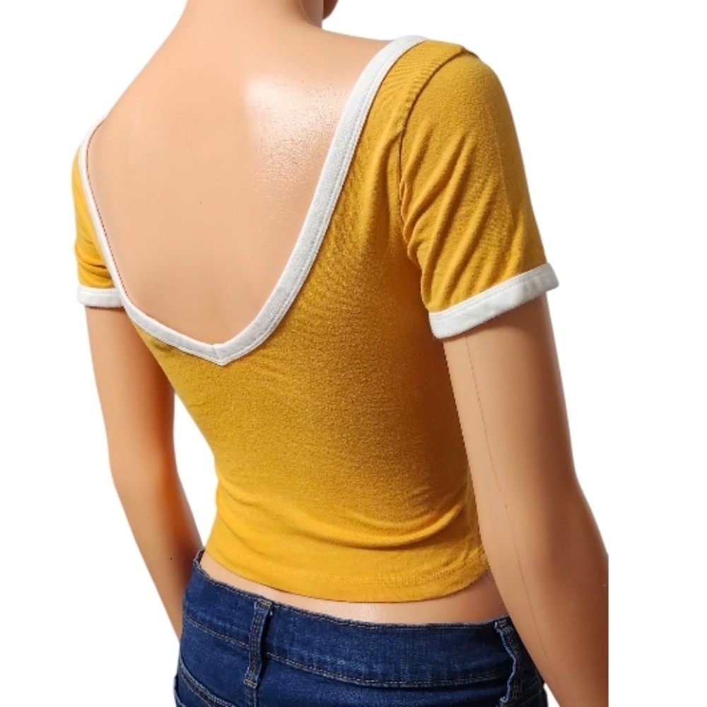 Forever 21 Yellow V-Neck Crop Top - Picture 7 of 7